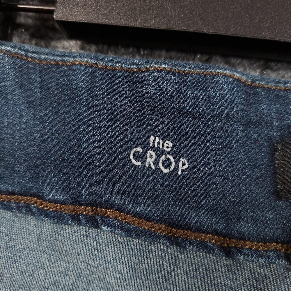 Liverpool The Crop Jeans Womens 20W Plus Blue Medium Wash Elastic Waist Pull On - Picture 3 of 12